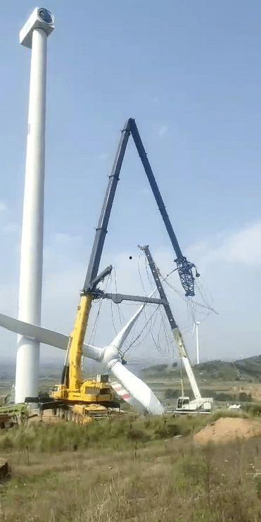 国产折臂起重机视频,高效作业，创新驱动